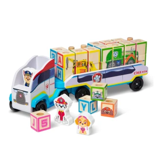 【Melissa & Doug 瑪莉莎】汪汪隊積木貨櫃車(PAW Patrol 官方授權)