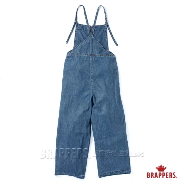 【BRAPPERS】女款 Boy friend系列-簡約休閒天絲棉吊帶寬褲(深藍)