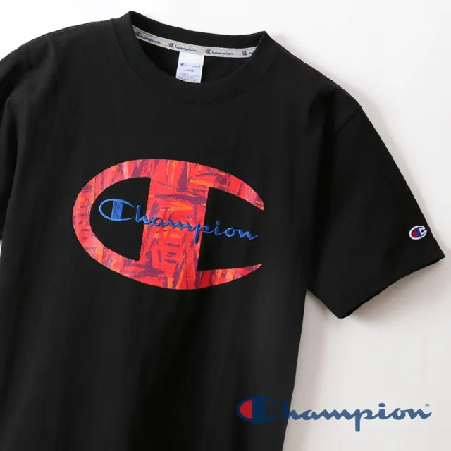 【Champion】官方直營-AS LOGO短袖TEE-男(黑色)