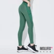 【Mollifix 瑪莉菲絲】高彈力訓練動塑褲、瑜珈服、Legging(森綠)