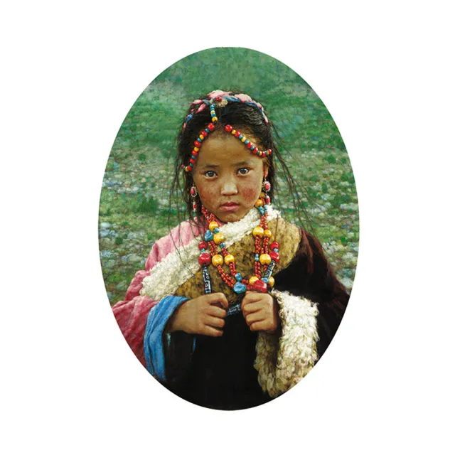 御畫房】西藏小女孩國家一級畫師手繪油畫60×80cm(VF-04) - momo購物網 