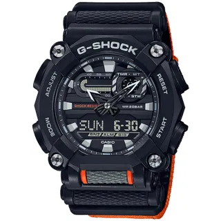 【CASIO 卡西歐】G-SHOCK 時尚工業風雙顯手錶(GA-900C-1A4)