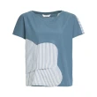 【OUWEY 歐薇】雲朵線條造型拼接質感連袖上衣3222061023(藍)