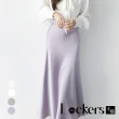 【Lockers 木櫃】夏季親膚緞面A字魚尾裙 L111080112(魚尾裙)