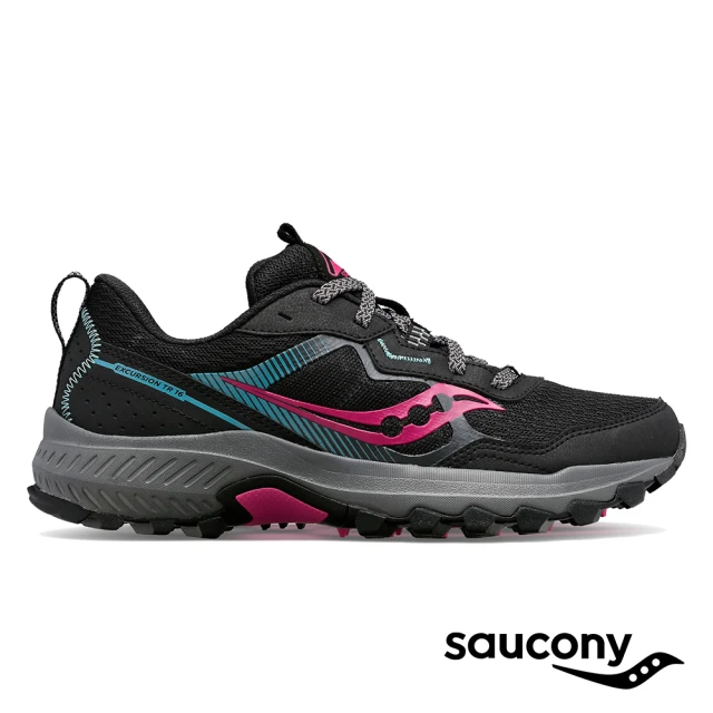 SAUCONY 索康尼 原廠出貨 慢跑鞋/運動鞋/休閒鞋/女鞋 D寬楦 EXCURSION TR16(經典黑粉)