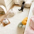 【凡尼塔】立體雕花柔滑奶絨地毯(110*160cm 簡約 INS 奶油色 北歐 房間 室內 客廳 臥室 裝飾 床邊)