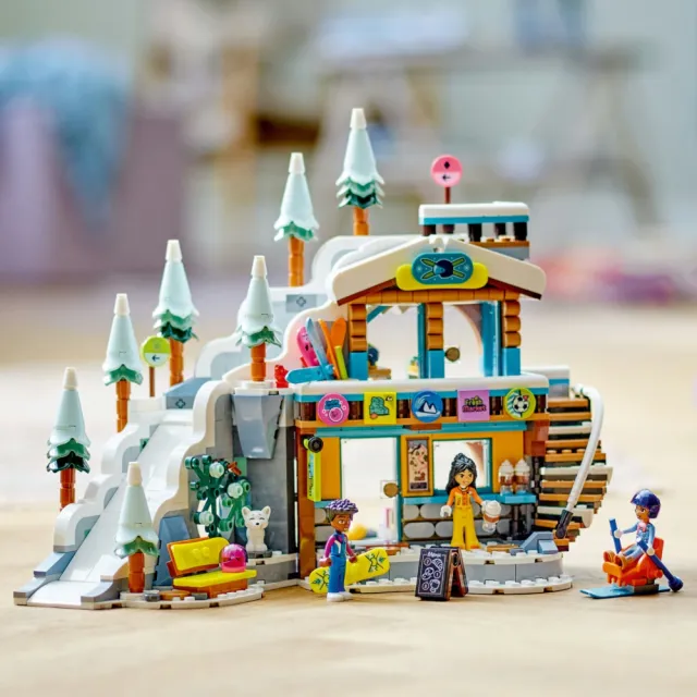 【LEGO 樂高】Friends 41756 假期滑雪場和咖啡廳(滑雪玩具 家家酒 DIY積木)