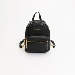 【RABEANCO】NANO真皮迷你斜背後背包(黑)