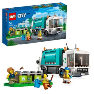 【LEGO 樂高】城市系列 60386 資源回收車(垃圾車 玩具車 DIY積木)