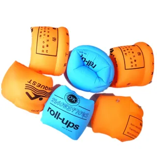 【寶盒百貨】1組2入 兒童成人 手臂圈 充氣浮圈 充氣式手臂浮圈(可替代泳圈 安全加厚雙氣囊 學游泳手臂圈)