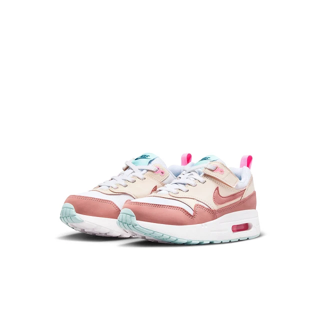 NIKE 耐吉NIKE 耐吉 運動鞋 童鞋 中童 兒童 AIR MAX 1 EASYON PS 白粉 DZ3308-101