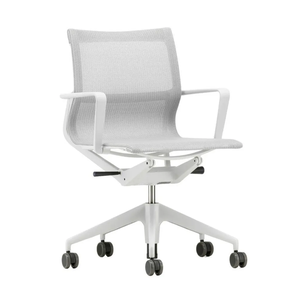 【北歐櫥窗】Vitra Physix 翩然有序 工作椅/辦公椅(白銀灰 TrioKnit 布料、灰白色框架)