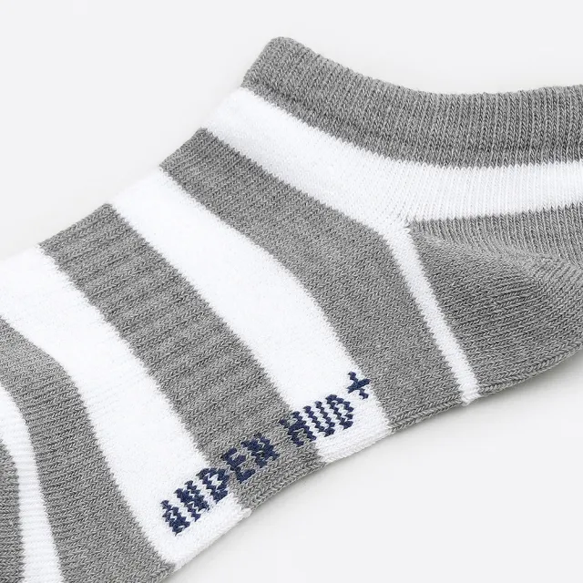 【Anden Hud】男童三入組_抗菌系列．足弓運動襪(灰藍/淺麻灰/灰棕)