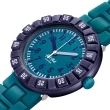 【Flik Flak】兒童錶 LEVEL TEAL 青色 兒童錶 瑞士錶 錶(36.7mm)
