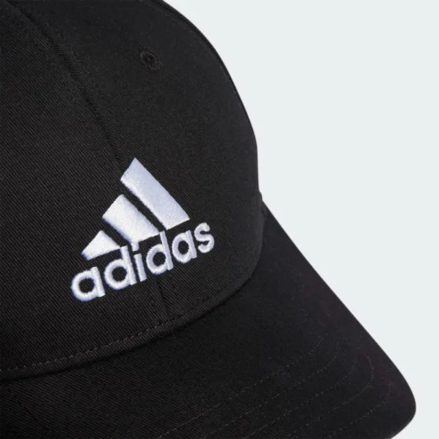 【adidas 愛迪達】帽子 棒球帽 運動帽 遮陽帽 BBALL CAP COT 黑 II3513