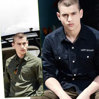 【Heart:W 新職人】現貨 韓版棉質修身軍裝襯衫(工裝/純棉/立體版型/售完不補)