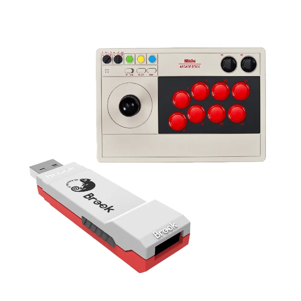 【8Bitdo】八位堂 V3街機搖桿 80FE+【Brook】有線格鬥轉接器WingmanFGC PC/PS5適用