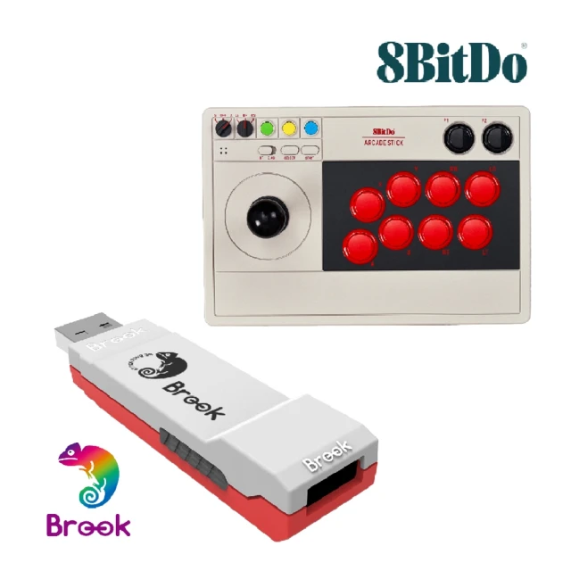 8Bitdo 八位堂 V3街機搖桿 80FE+【Brook】有線格鬥轉接器WingmanFGC PC/PS5適用