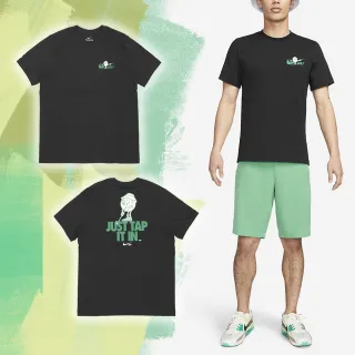 【NIKE 耐吉】短袖 Golf 男款 黑 綠 高爾夫 純棉 棉T 短T 勾勾(FD0038-010)