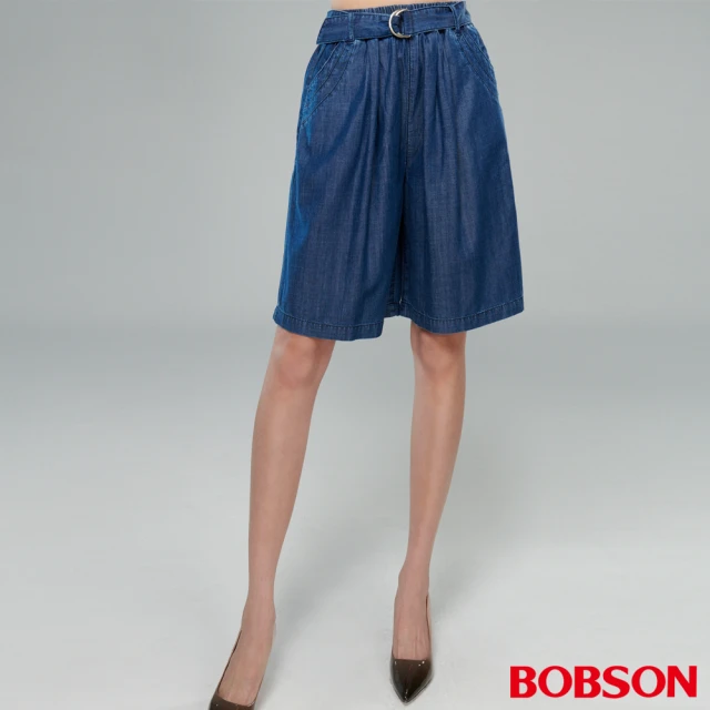 BOBSON 女款高腰.天絲棉牛仔短褲裙(D120-53)品