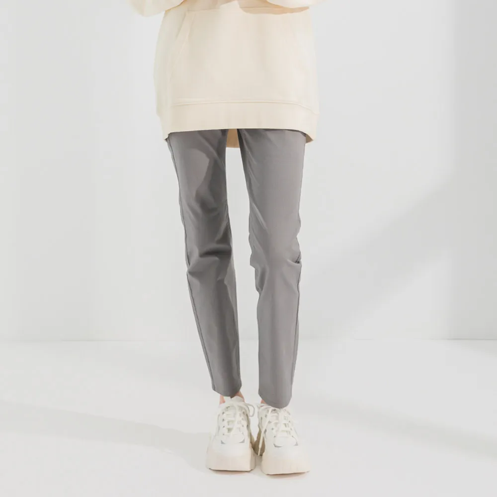 【Hang Ten】女裝-SLIM FIT修身五袋款長褲-深灰