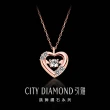 【City Diamond 引雅】18K 日本進口 鑽石馬蹄10分跳舞鑽石項鍊(東京Yuki系列)
