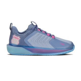 【K-SWISS】透氣輕量網球鞋 Ultrashot 3-女-藍/桃紅(96988-093)