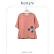【betty’s 貝蒂思】三隻貓咪印花下擺開衩五分袖T-shirt(共二色)