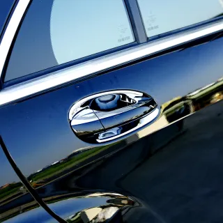 【IDFR】Benz 賓士 S W221 2005~2012 鍍鉻銀 車門防刮門碗 內襯保護貼片(W221 門碗 內襯)