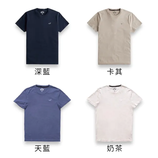 【HOLLISTER Co】海鷗 HCO 刺繡小標 男生 純棉 短袖T恤 男款 短TEE(多色可挑)