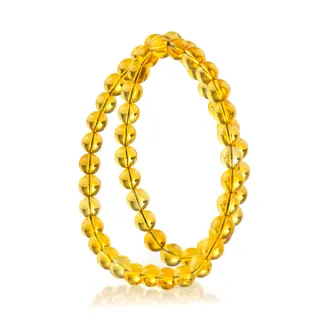 【Woogie武吉珠寶】琥珀蜜蠟金藍珀雙圈手鍊(6mm淨水變色龍)