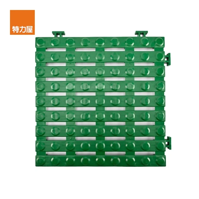 【特力屋】積木棧板組合地墊綠-4入 30*30*1.6cm