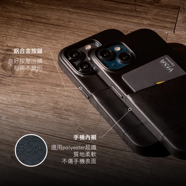 【Alto】iPhone 15 6.1吋 插卡式輕薄防摔皮革手機殼(真皮 插卡 防摔 輕薄)