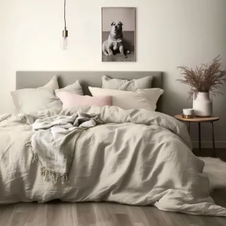 【MOONSTROLL 月行寢居】單人 120×200 床包 素色床包 格子床包 床單 床罩(單人床包  單人加大床包)
