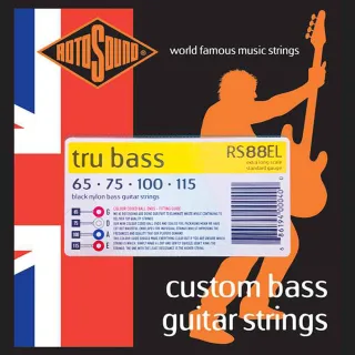【ROTOSOUND】電貝斯弦｜四弦｜黑色尼龍｜英國製造｜Tru Bass 88(RS88LD、RS88EL)