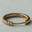 【ete】K18YG 輕奢鑽石美型圈耳環(金色)