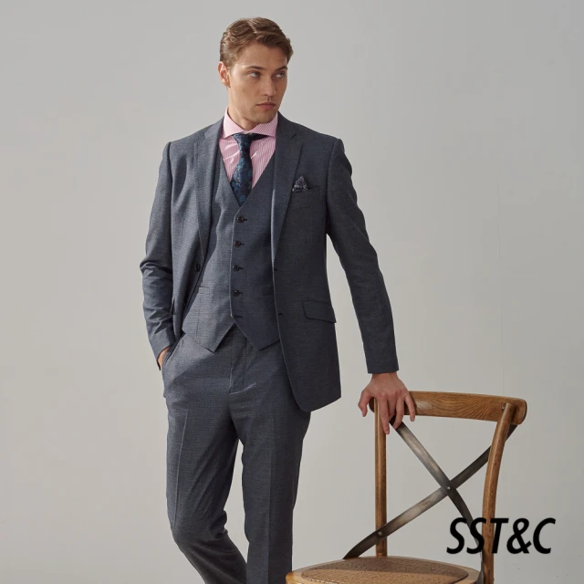 SST&C 新品上市 黑色修身版西裝外套0112308008