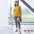 【MYVEGA 麥雪爾】純棉條紋造型單口袋長版襯衫-黃