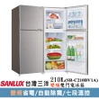 【SANLUX 台灣三洋】210公升一級能效變頻雙門冰箱(SR-C210BV1A)