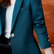 【MsMore】休閒小西裝韓版通勤氣質時尚長袖西裝短版外套#118934(黑/卡其/藍)