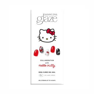 即期品【DASHING DIVA】glaze凝膠美甲貼_三麗鷗聯名款 經典Hello Kitty(250101)