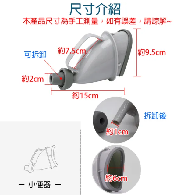 【捷華】便攜式小便器(塞車神器小便斗 戶外應急 兒童 男女通用 站立式尿斗 戶外可攜式尿桶)