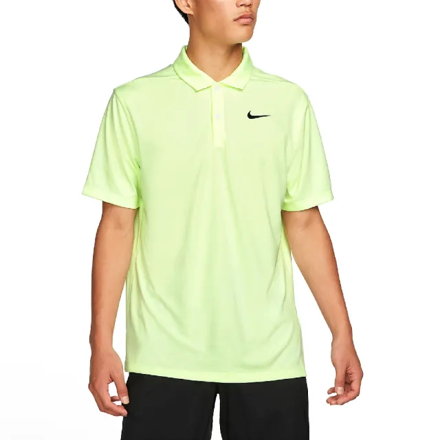 NIKE 耐吉】Polo衫Golf 男款螢光綠黑高球短袖上衣吸濕快乾高爾夫小勾