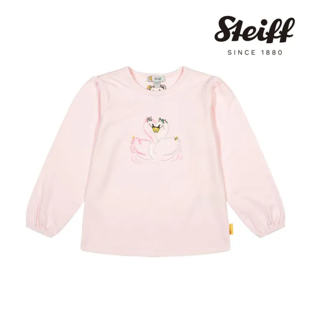 【STEIFF】熊頭童裝 天鵝圖案長袖T恤(長袖上衣)