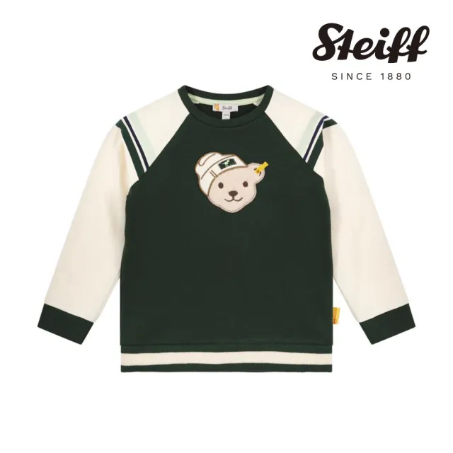 【STEIFF】熊頭童裝 大學長袖T 內刷毛(長袖上衣)