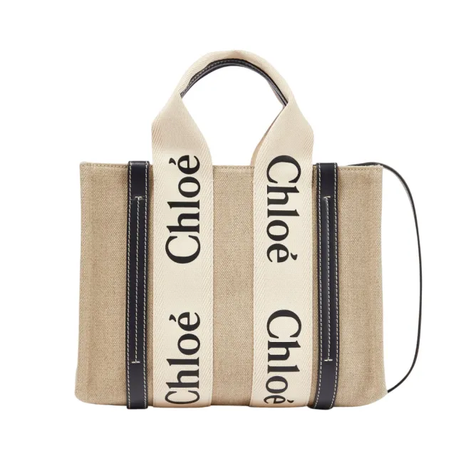 【Chloe’ 蔻依】Small Woody 小款 背帶款 帆布 托特包 燕麥色 深藍色
