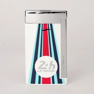【S.T.Dupont 都彭】Slim 7 利曼24小時耐力賽 聯名款 臻薄防風打火機-白藍紅條紋/銀殼 送禮 禮物(027788)