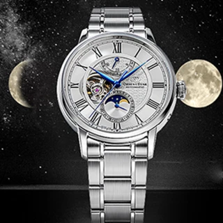 【ORIENT 東方錶】Orient Star 東方之星 Moon Phase  月相鏤空機械錶(RE-AY0102S)