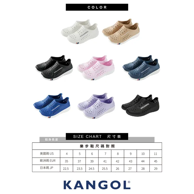 【KANGOL】KANGOL 男女 水鞋 洞洞 休閒  深藍(6225167180)