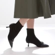 【FAIR LADY】優雅小姐  異材質拼接鍊條低跟靴(黑 、8A2567)